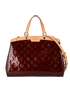 Brea MM, &pound;750, Handbags, Burgundy, Patent Leather, Front view